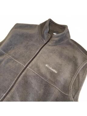 Columbia Men’s XL Gray Fleece Vest jacket  Sportswear Athletic 100% Polyester